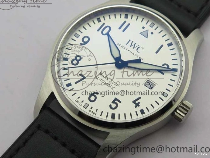 MIROTIME 0427 MARK XVIII IW327002 SS FKF 1:1 Best Edition White Dial On Black Leather Strap Affordable 7121